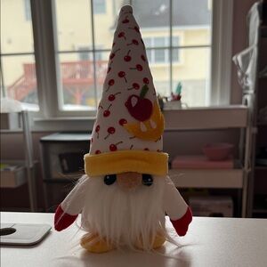 Cherry Gnome Plush with Yellow Accents